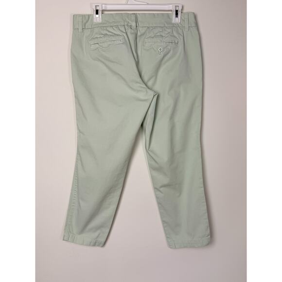 J.Crew Broken-In Straight Chino Pants Women’s 8 City Fit Mint Green Cotton - Picture 2 of 9
